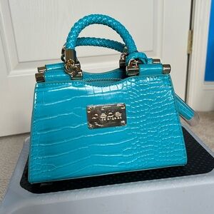 Bebe Natalie Mini Croco Top Handle Crossbody